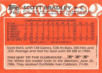 1988 Topps - Collector's Edition (Tiffany) #762 Scott Bradley Back