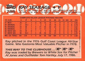 1988 Topps - Collector's Edition (Tiffany) #788 Ray Searage Back