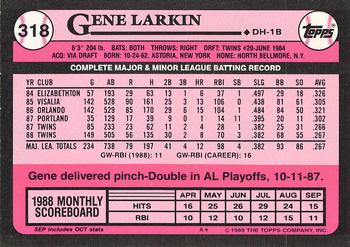 1989 Topps - Collector's Edition (Tiffany) #318 Gene Larkin Back