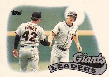 1989 Topps - Collector's Edition (Tiffany) #351 Giants Leaders Front