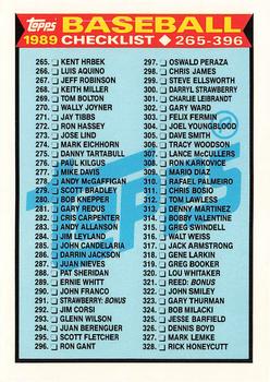 1989 Topps - Collector's Edition (Tiffany) #378 Checklist: 265-396 Front