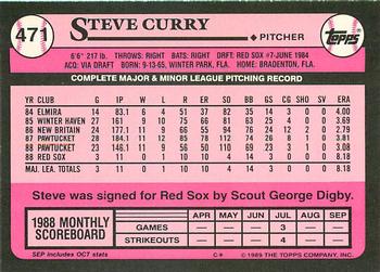 1989 Topps - Collector's Edition (Tiffany) #471 Steve Curry Back