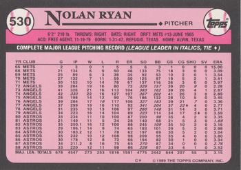 1989 Topps - Collector's Edition (Tiffany) #530 Nolan Ryan Back