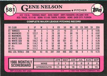 1989 Topps - Collector's Edition (Tiffany) #581 Gene Nelson Back