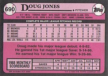 1989 Topps - Collector's Edition (Tiffany) #690 Doug Jones Back