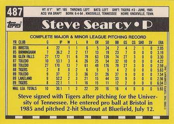 1990 Topps - Collector's Edition (Tiffany) #487 Steve Searcy Back