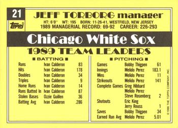 1990 Topps - Collector's Edition (Tiffany) #21 Jeff Torborg Back