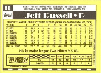 1990 Topps - Collector's Edition (Tiffany) #80 Jeff Russell Back