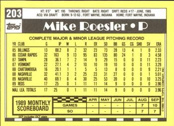 1990 Topps - Collector's Edition (Tiffany) #203 Mike Roesler Back