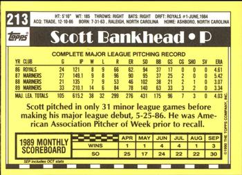 1990 Topps - Collector's Edition (Tiffany) #213 Scott Bankhead Back