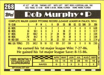 1990 Topps - Collector's Edition (Tiffany) #268 Rob Murphy Back