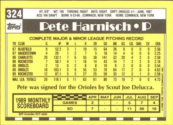 1990 Topps - Collector's Edition (Tiffany) #324 Pete Harnisch Back