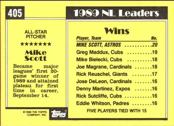 1990 Topps - Collector's Edition (Tiffany) #405 Mike Scott Back