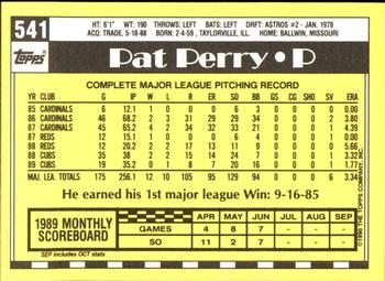 1990 Topps - Collector's Edition (Tiffany) #541 Pat Perry Back