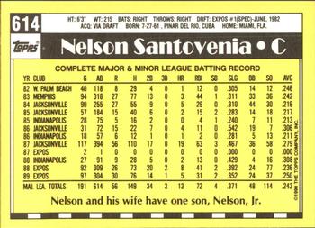 1990 Topps - Collector's Edition (Tiffany) #614 Nelson Santovenia Back