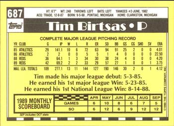 1990 Topps - Collector's Edition (Tiffany) #687 Tim Birtsas Back