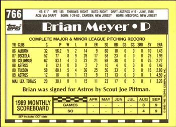 1990 Topps - Collector's Edition (Tiffany) #766 Brian Meyer Back
