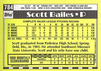 1990 Topps - Collector's Edition (Tiffany) #784 Scott Bailes Back