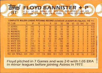 1988 Topps Traded - Limited Edition (Tiffany) #8T Floyd Bannister Back