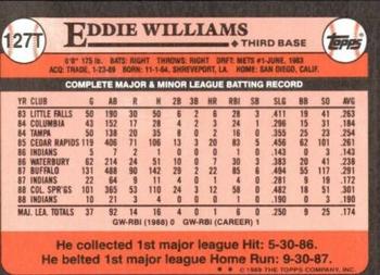 1989 Topps Traded - Limited Edition (Tiffany) #127T Eddie Williams Back