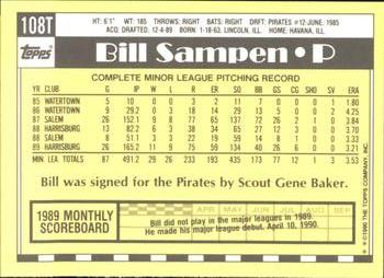 1990 Topps Traded - Limited Edition (Tiffany) #108T Bill Sampen Back