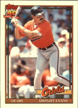 1991 Topps Traded - Limited Edition (Tiffany) #37T Dwight Evans Front