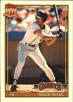 1991 Topps Traded - Limited Edition (Tiffany) #76T Willie McGee Front