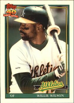 1991 Topps Traded - Limited Edition (Tiffany) #129T Willie Wilson Front