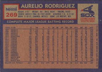 1984 Topps Nestle #269 Aurelio Rodriguez Back