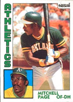 1984 Topps Nestle #414 Mitchell Page Front