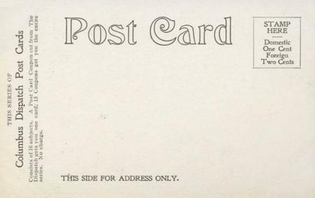 1906 Columbus Dispatch Postcards #NNO Columbus Team Back