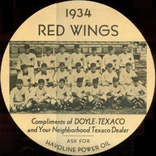 1934 Doyle-Texaco Rochester Red Wings Ad Card #NNO 1934 Red Wings Team Photo Front