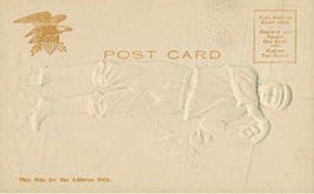 1905-09 Gold Embossed Postcards (PC792) #NNO Player holding ball Back