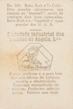 1928 Sociedade Industrial #105 Babe Ruth / Ty Cobb Back