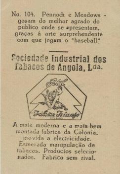 1928 Sociedade Industrial #104 Herb Pennock / Lee Meadows Back