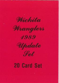 1989 Rock's Dugout Wichita Wranglers Update #1 Header Card Front