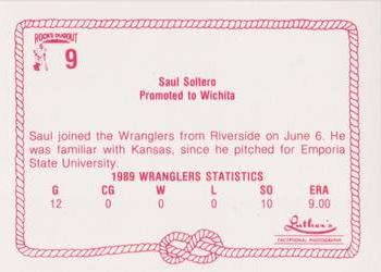 1989 Rock's Dugout Wichita Wranglers Update #9 Saul Soltero Back