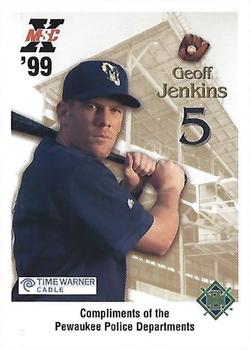 1999 Milwaukee Brewers Police - Compliments of the Pewaukee Police Departments #NNO Geoff Jenkins Front