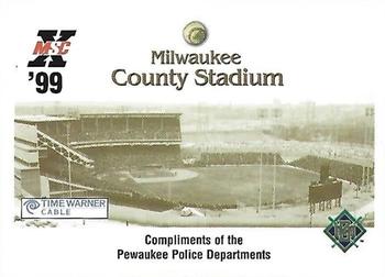 1999 Milwaukee Brewers Police - Compliments of the Pewaukee Police Departments #NNO Milwaukee County Stadium Front