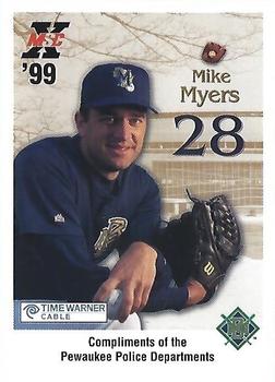 1999 Milwaukee Brewers Police - Compliments of the Pewaukee Police Departments #NNO Mike Myers Front
