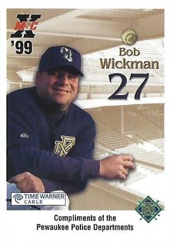 1999 Milwaukee Brewers Police - Compliments of the Pewaukee Police Departments #NNO Bob Wickman Front