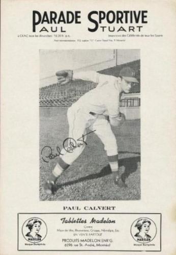 1943-48 Parade Sportive Photographs #NNO Paul Calvert Front