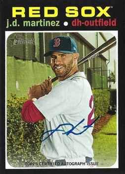 2020 Topps Heritage - Real One Autographs (High Number) #ROA-JDM J.D. Martinez Front
