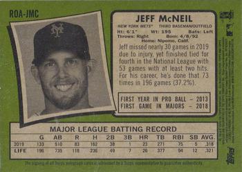 2020 Topps Heritage - Real One Autographs (High Number) #ROA-JMC Jeff McNeil Back