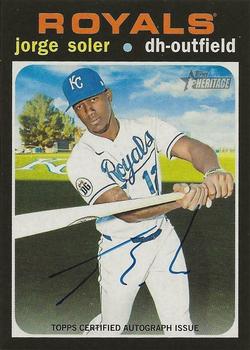 2020 Topps Heritage - Real One Autographs (High Number) #ROA-JSO Jorge Soler Front