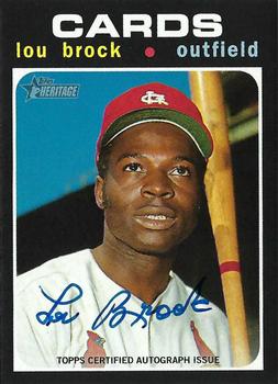 2020 Topps Heritage - Real One Autographs (High Number) #ROA-LB Lou Brock Front