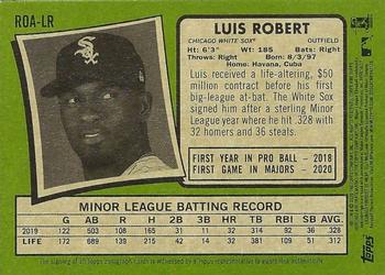 2020 Topps Heritage - Real One Autographs (High Number) #ROA-LR Luis Robert Back
