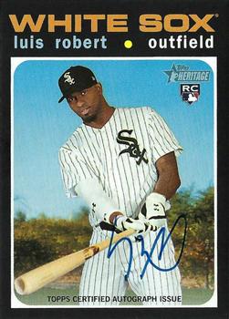 2020 Topps Heritage - Real One Autographs (High Number) #ROA-LR Luis Robert Front