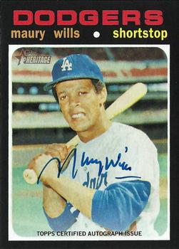 2020 Topps Heritage - Real One Autographs (High Number) #ROA-MW Maury Wills Front