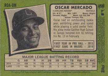 2020 Topps Heritage - Real One Autographs (High Number) #ROA-OM Oscar Mercado Back